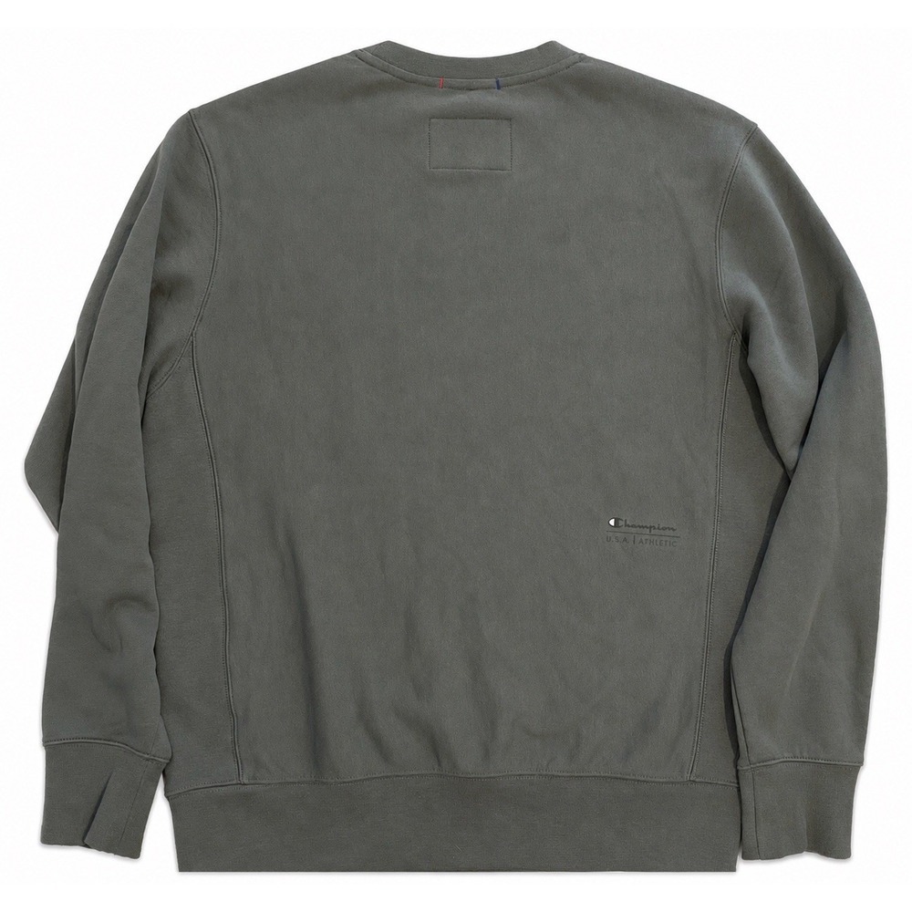Champion Essential Weave Crewneck Sweatshirt Green Men's Medium NWT USA Athletic - Picture 2 of 4